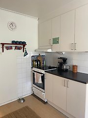 En ugn och skåpsluckor.