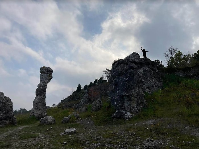 Miljöbild Gotland. Raukar.